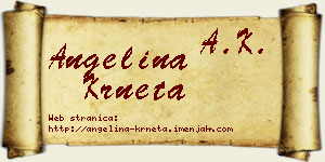 Angelina Krneta vizit kartica